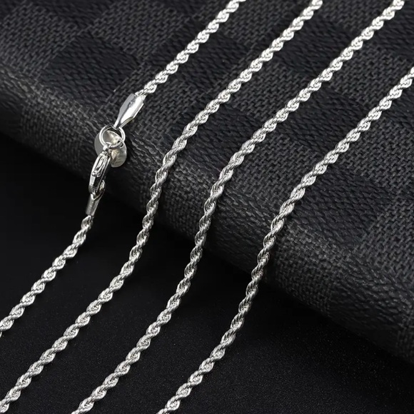 925 Sterling Silver Twisted Chain - Picture 3 of 3